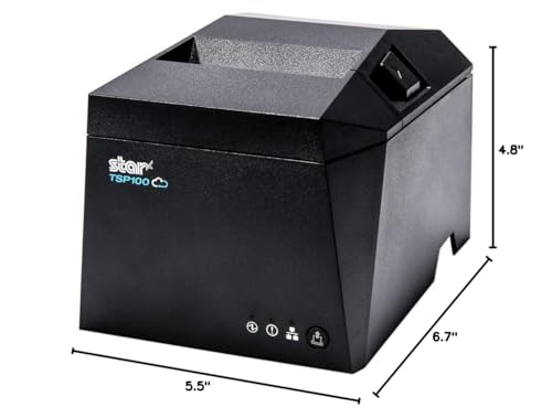 Star Micronics TSP143IVUE USB/Ethernet Thermal Receipt Printer - Gray
