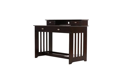 Discovery World Furniture Desk and Hutch in Espresso
