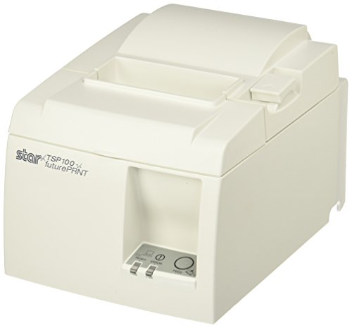 Star Micronics, TSP143L WHT US, Thermal Receipt Printer, Ethernet (cable incl.), Auto Cutter, Internal Power Supply with Power Cable Incl.