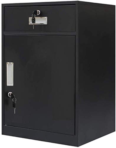 SHABOZ Floor-Standing File Cabinet, 2 Drawer Metal Storage Box, Lockable Waterproof Data Cabinet