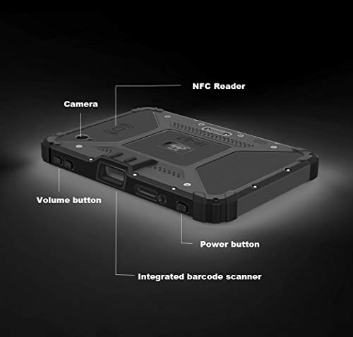 Android 9.0 Rugged Industrial Tablet PC, 8-inch | with 1D Barcode Scanner | IP67 Waterproof & Drop Tested | 10000mAH Battery | GPS | 4G LTE, for Enterprise Mobility