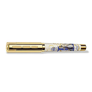 J.S. Staedtler Louis XIV. Fountain Pen, Gold-Plated, handpolished 18 kt Gold Nib, M, 9PT1LXIVM
