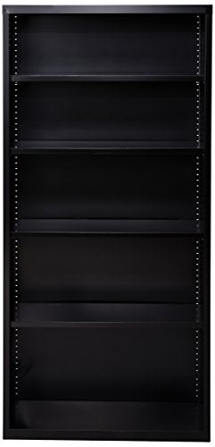Lorell LLR41291 Fortress Series Steel Book Case, Black