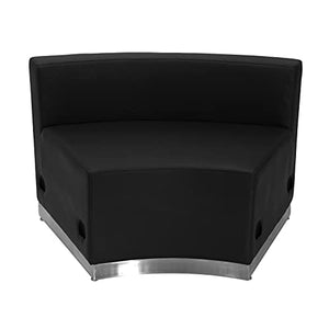 BizChair Black LeatherSoft Reception Configuration, 8 Pieces