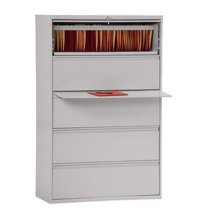 Sandusky Lee LF8F425-05 800 Series 5 Drawer Lateral File Cabinet, 19.25" Depth x 66.375" Height x 42" Width, Dove Gray