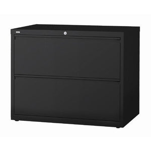 Hirsh HL10000 Series 30" 2 Drawer Lateral File Cabinet in Black