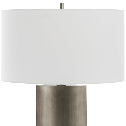 Uttermost V-Groove 1-Light Contemporary Table Lamp Gray/White