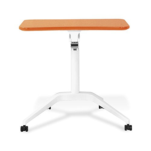 Unique Furniture 201-ORA Workpad Height Adjustable Laptop Cart Mobile Desk, with Orange Top