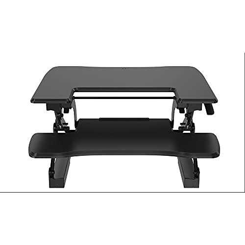 Hanover 27-In. Wide Black Tabletop Sit Lift Office Standing Desk