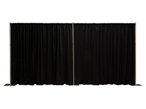 OnlineEEI, Premier Pipe and Drape Backdrop or Room Divider Kit, 8ft x 20ft (Black)