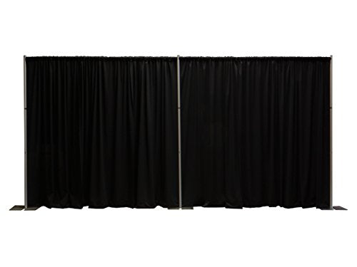 OnlineEEI, Premier Pipe and Drape Backdrop or Room Divider Kit, 8ft x 20ft (Black)