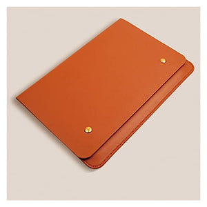 FXZMJN Laptop Sleeve 13/15/16 PU Leather Computer Bag Business Casual All-Round Protection (Color : A, Size : New 13.3 MacBook Air)