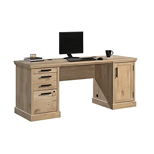 Sauder Worksense Mason Peak 72" Commercial Credenza Desk - Prime Oak Finish