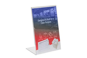 Source One 5 x 7 Inches Sign Holder, Slant Back Clear AD Frame (144 Pack)