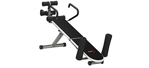 Sunny Health & Fitness Invert Extend N Go Back Stretcher Bench with 350lb High Weight Capacity and Adjustable Stretch and Height Settings , Black