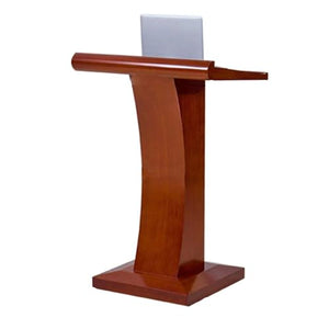WooDeY Lectern Podium Stand, Portable Wood Laptop Desk Tilted Desktop Standing Teacher Podiums