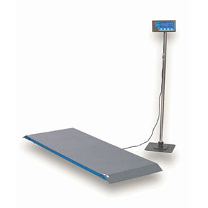 Brecknell PS1000 Floor Scale, 1000 Capacity, LCD Screen, Portable, Versatile, Rugged Steel with Tread Plate Surface, Steel