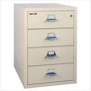 FireKing Fireproof 3-Drawer Lateral File with E-Lock, Brown Finish