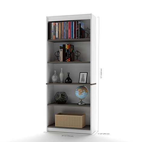 Bestar 3-Piece Set Including a U-Shaped Desk with Hutch, a lateral File Cabinet, and a Bookcase - Innova