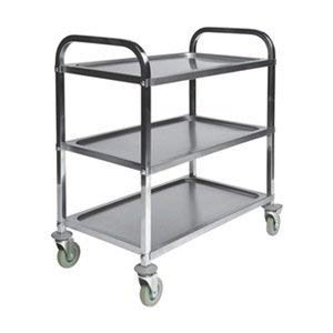CSL 6300 Stainless Steel 3-Shelf Service Cart, 36" High, 1 Per Case