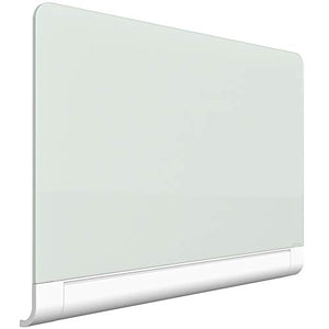 Quartet Magnetic Whiteboard, Glass White Board, Dry Erase Board, 85" x 48"  with Concealed Tray, Wide Format, Frameless, Horizon (G8548HT)