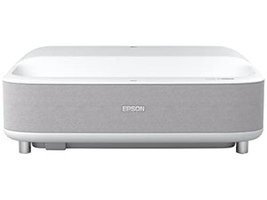Epson EpiqVision Ultra Short Throw LS300 Smart Laser Projector - 3600 Lumens, HDR, Android TV, Yamaha Speakers, Bluetooth - White