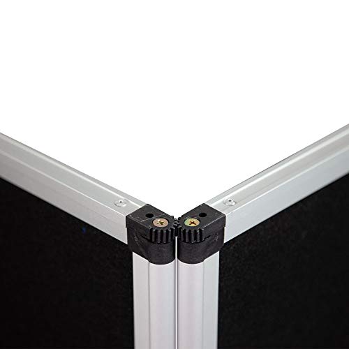 Vispronet Trade Show 6 Panel Display, 78in x 75in Aluminum Alloy Frame, Fabric Receptive Panels, Exhibition Board for Trade Shows and Presentations