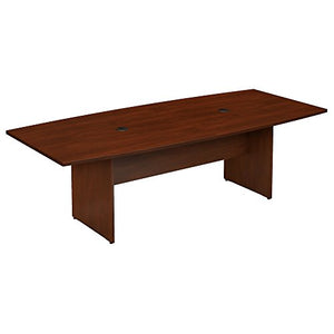Bush Business Furniture Conference Table for 6-8 People | Boat Shaped 8 Foot Desk, Hansen Cherry