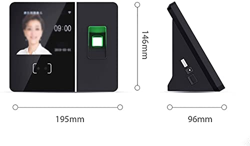 HAOSIZHEYU Time Clock, Face Recognition Time Card Machine, Punch Card Machine Face Fingerprint Time Wireless Networked Punch Card Attendance，Access Control for School Office Factories