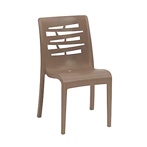 GROSFILLEX INC Essenza Stacking Chair, Taupe (Case of 16)