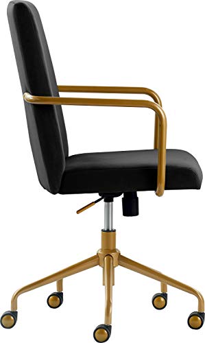 Elle Decor CHR10058A Giselle Home Office Chair, Black