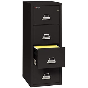 FireKing Fireproof Vertical File Cabinet, Letter, 4 Drawers, 31.5" D Parchment