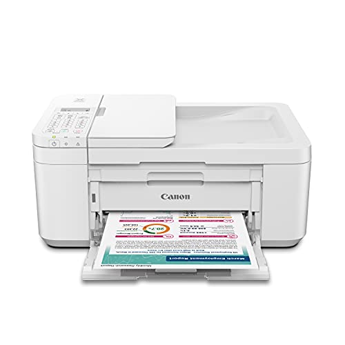 Canon PIXMA TR4720 All-in-One Wireless Printer for Home use, with Auto Document Feeder, Mobile Printing and Built-in Fax, White