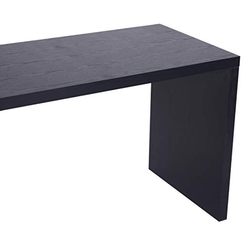 HOMCOM 94" 4 Tier L-Shaped Rotating Versatile Computer Desk with Shelves and Steel Frame - Black