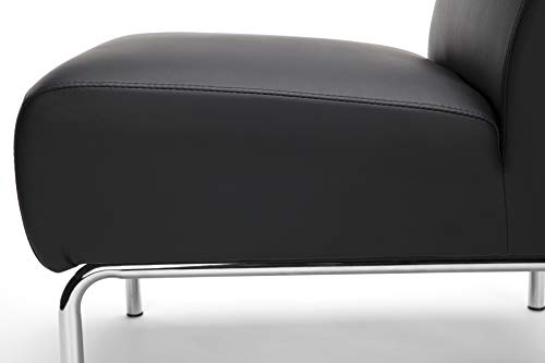 OFM Triumph Series Armless Modular Lounge Chair, in Black (3000-PU606)