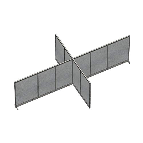 GOF Freestanding X-Shaped Office Partition, Large Fabric Room Divider Panel - 132"D x 240"W x 48"H