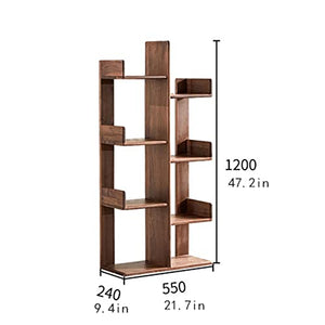 VELLOW Wooden Bookshelves Storage Rack 8 Grid Display Cabinet - Bedroom Living Room Home Office Bookcase
