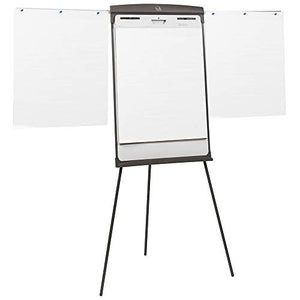 Quartet Easel, Magnetic Whiteboard/Flipchart, 27" x 35", 70" Tall, Graphite (67E)