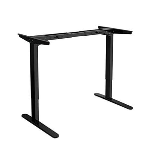 Loctek HAD2B Sit Stand Desk Frame Dual Motors Electric Height Adjustable Home Office Desk Base (Black)