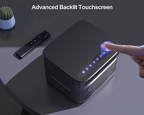 WiMiUS 4K Projector with Auto Focus/Keystone, WiFi 6, Bluetooth 5.2, FHD Native 1080P, P64 Outdoor Movie Proyector, 50% Zoom, Home Projector - iOS/Android/HDMI/TV Stick Compatible