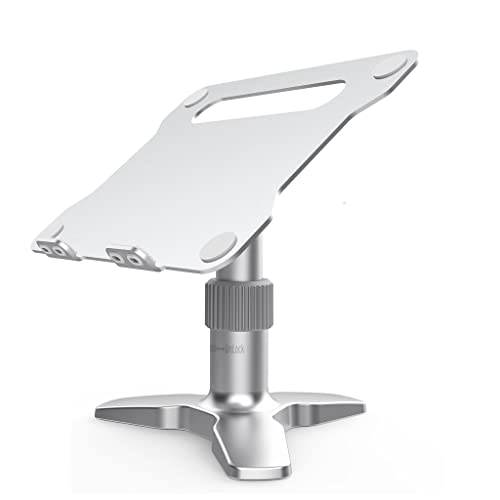 ZYSXJMY Adjustable Laptop Stand Aluminum Laptop Riser, Multi-Angle Height Adjustable 360°Rotation Computer Holder Stand
