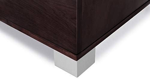 Ford Executive Modern Desk with Filing Cabinets - Dark Wood Finish