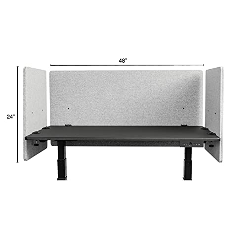 S Stand Up Desk Store Clamp-on Acoustic Desk Divider Privacy Panel (Cool Gray, 47.25" x 23.6")