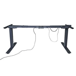Titan Dual Motor Electric Adjustable Base Height Sit-Stand Standing Desk Frame 50" H 63" W Programmable Buttons