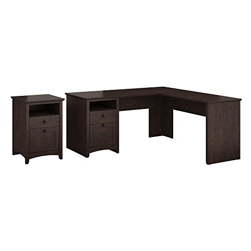 Buena Vista L Shaped Desk with 2 Drawer File Cabinet