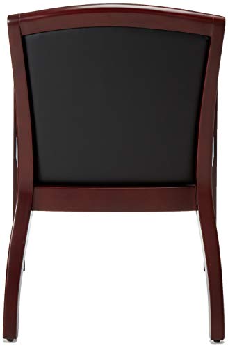 Lorell LLR20011 Arched Arms Guest Wood Chair, 35.63" Height X 24.02" Width X 25.2" Length