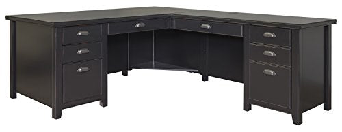 Martin Furniture Tribeca Loft L-Shaped Computer Desk, Black