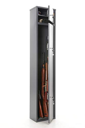 Buffalo 1520 Two Doors Gun Rifle Shotgun Metal Security Cabinet Safe Storage with Separate Lock Box for Handguns Ammo