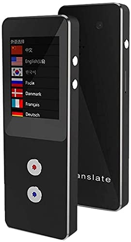 None Language Translator Device Portable Instant Translator Device Support WiFi/Hotspot/Offline Two-Way Real Time Online 138 Languages Smart Translator (Black)