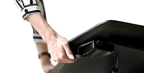 ApexDesk 47x27" Movable Sit/Standing Desk, Pneumatic Height Adjustable from 29" to 48" (47x27" Black Top, Black Frame)